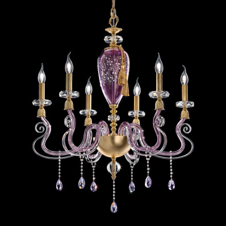 Люстра Euroluce Museum L8 Shiny silver amethyst