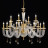 Люстра Euroluce Museum L8+4+4 Satin gold Clear