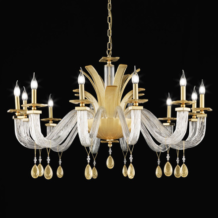 Люстра Euroluce Soar L12 gold Sheen