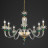 Люстра Euroluce Lily L4+4 shiny gold green