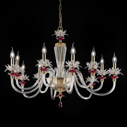 Люстра Euroluce Lily L6+6 shiny gold ruby