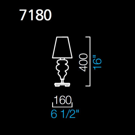 Настольная лампа Barovier&amp;Toso Ran 7180/EL/NN