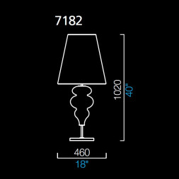 Настольная лампа Barovier&amp;Toso Ran 7182/CC/BB